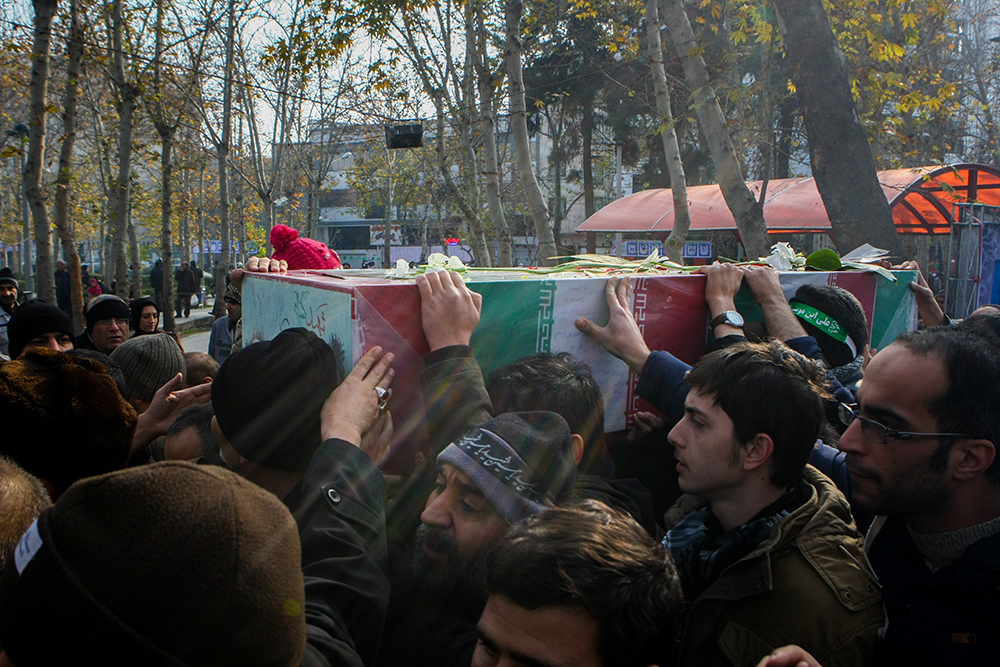 مراسم وداع با شهدای گمنام در تهران