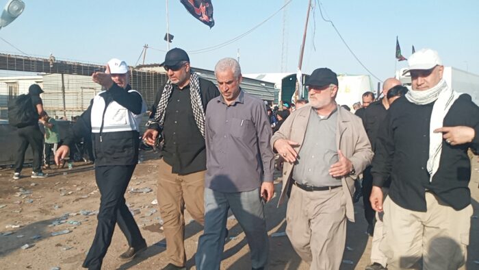 بازدید استاندار خوزستان از روند تردد و خروج زوار در شلمچه عراق