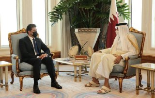 دیدار امیر قطر با نچیروان بارزانی