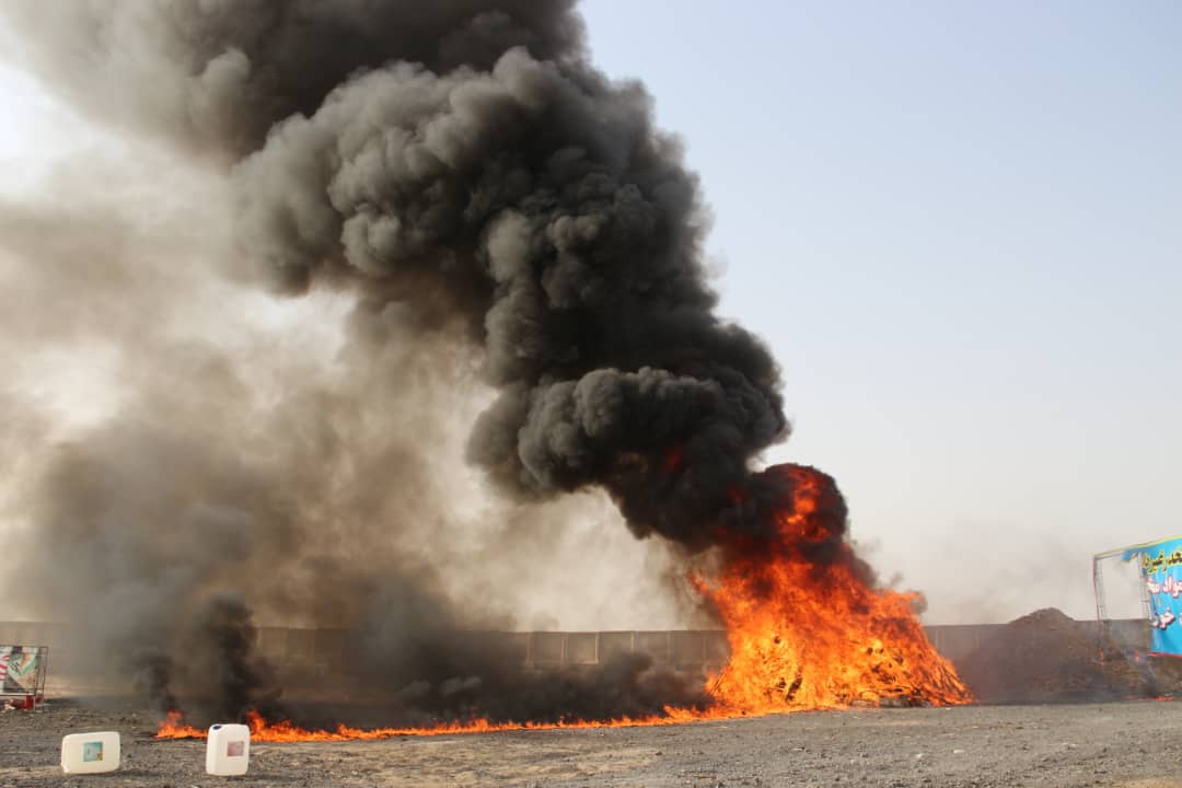 مراسم امحاء 14 تُن مواد مخدر غیر دارویی در خوزستان