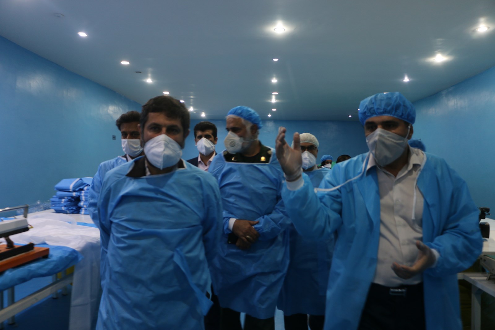 بهره برداری از کارگاه تولید ماسک شهرک صنعتی شماره ۲ اهواز