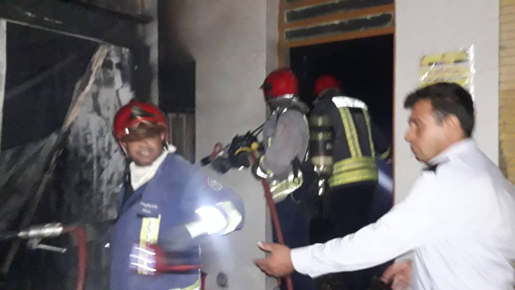 آتش سوزی کانکس دبیرستانی در پردیس اهواز