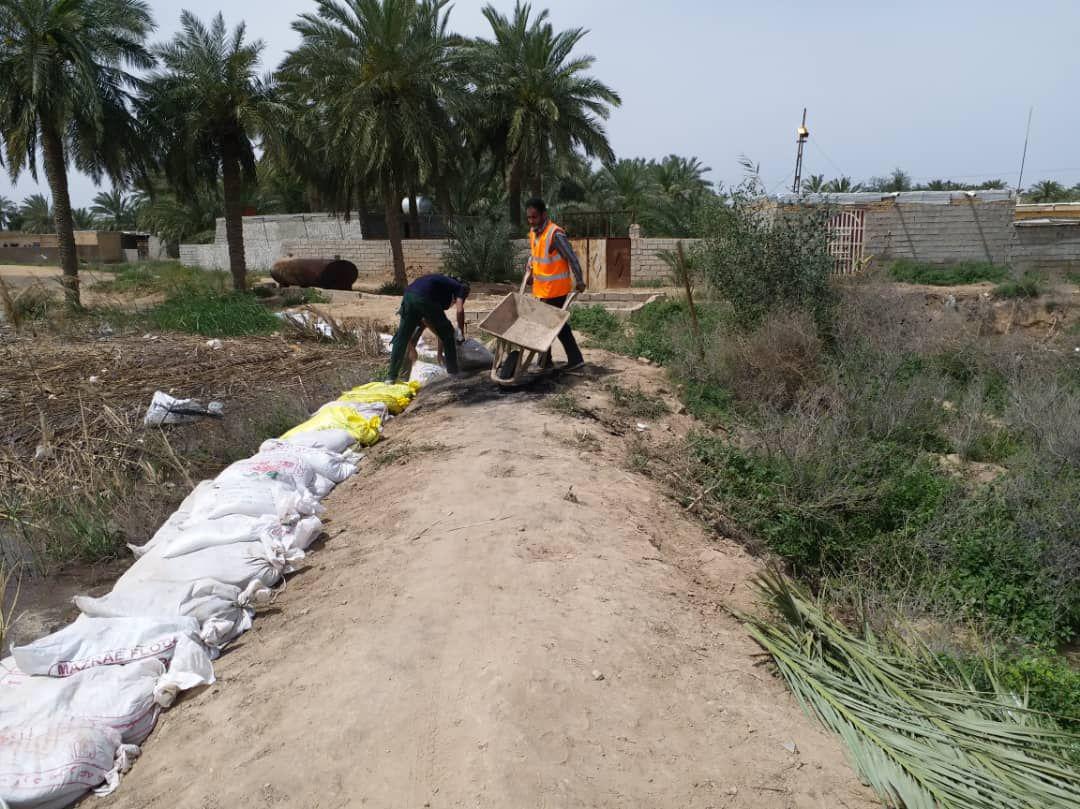 ایجاد و استحکام سیل بندهای روستاهای شادگان