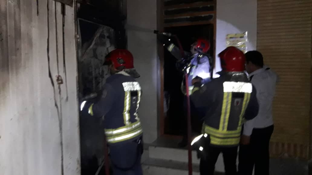 آتش سوزی کانکس دبیرستانی در پردیس اهواز