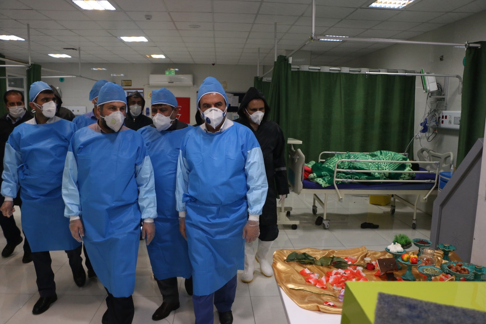 سومین بازدید استاندار خوزستان از بیمارستان قرنطینه شده رازی اهواز