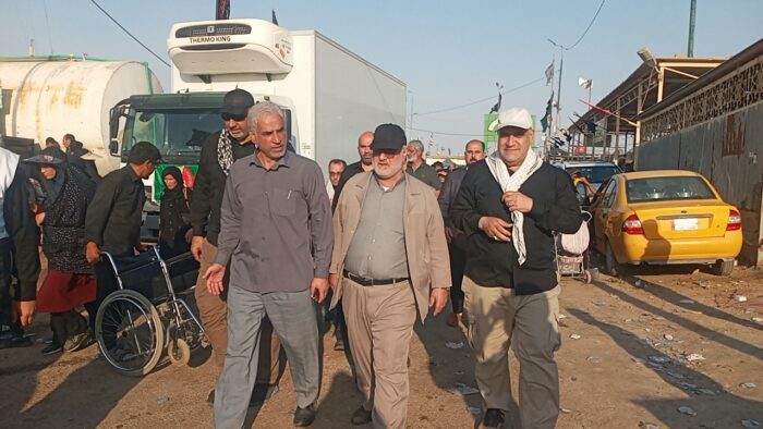 بازدید استاندار خوزستان از روند تردد و خروج زوار در شلمچه عراق