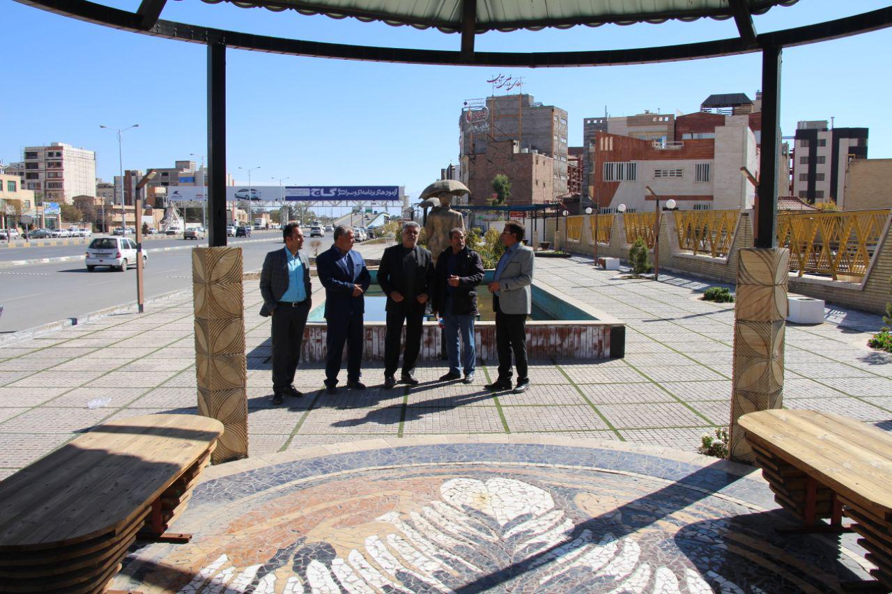 بازدید شهردار، رئیس و اعضای شورای شهر بافت از پروژه‌های شهری کرمان