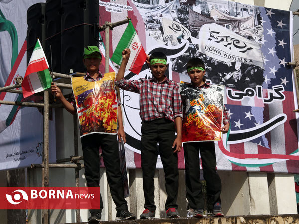 راهپیمایی دانش آموزان، دانشجویان و مردم فارس در یوم الله 13 آبان