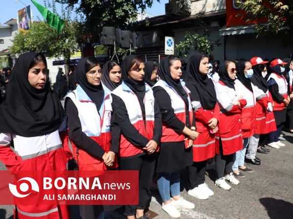 پیاده روی جاماندگان اربعین در بندرانزلی