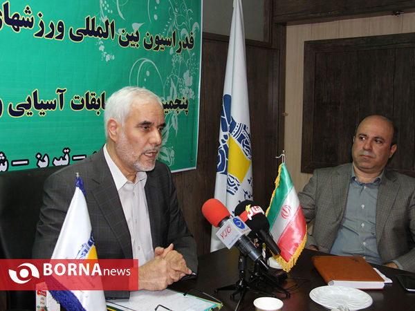 نشست خبری رییس فدراسیون بین المللی ورزشهای زورخانه ای و پهلوانی