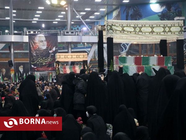 مراسم وداع با شش شهید گمنام در رشت