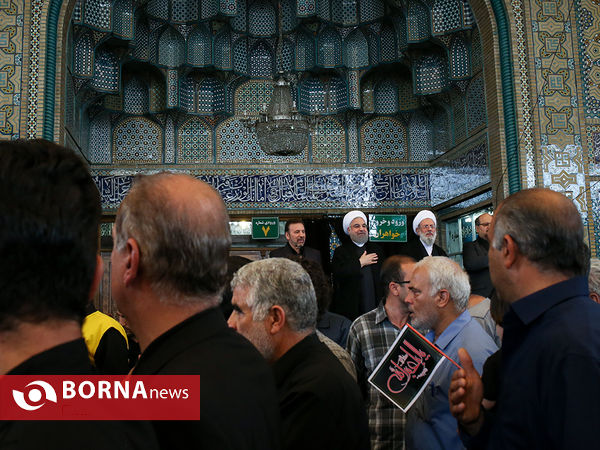 عزاداری روز عاشورا با حضور رییس جمهوری در حرم عبدالعظیم حسنی(ع)