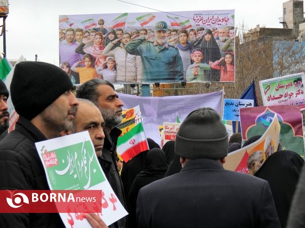 شکوه حضور مردم در راهپیمایی روز 22 بهمن مشهد