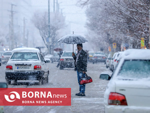 بارش شدید برف در اراک