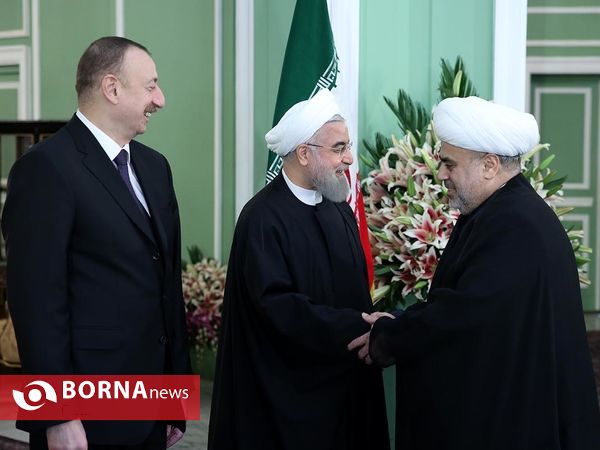 مراسم استقبال رسمی از رئیس جمهوری آذربایجان