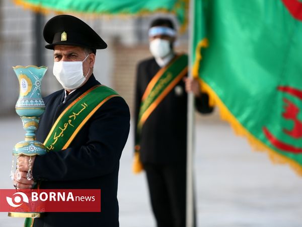 آیین تعویض پرچم گنبد مسجد مقدس جمکران
