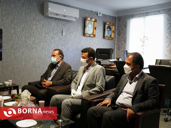 حضور خسرو ساکی و حسین صادقی در خبرگزاری برنا