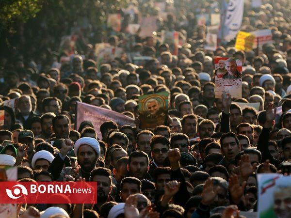 تشییع پیکر مطهر سردار سلیمانی و ابومهدی المهندس در اهواز(1)