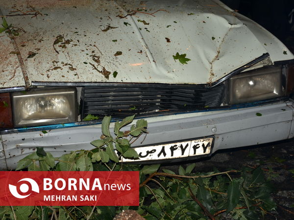 خسارت های باران و طوفان در اراک