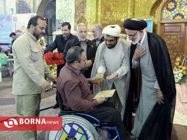 مراسم تجلیل از جانبازان در حرم سیدعلاالدین حسین (ع)