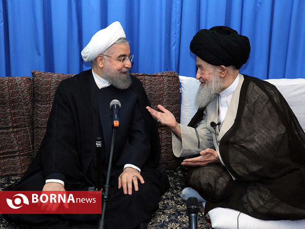 دیدار رئیس جمهور با مراجع در قم