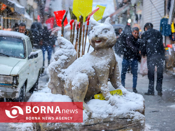 بارش شدید برف در اراک