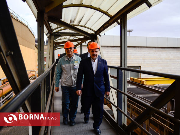 بازدید وزیر ورزش و جوانان از شرکت فولاد مبارکه