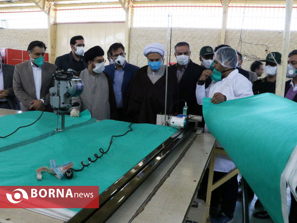 بازدید نماینده ولی فقیه در فارس از واحدهای صنعتی تولید ماسک و مواد ضدعفونی کننده در شیراز