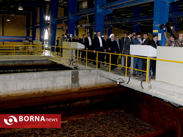 بازدید رییس جمهوری از تصفیه خانه هفتم تهران
