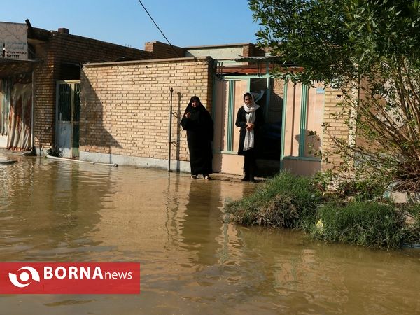 آبادان و خرمشهر پنج روز پس از بارندگی