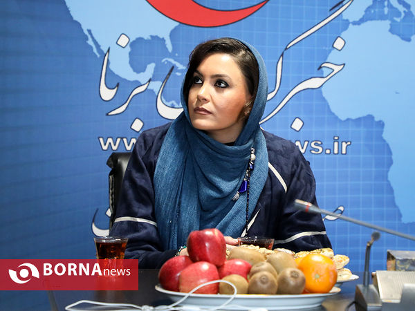 حضور سامیه لک بازیگر سریال  "آنام" در خبرگزاری برنا
