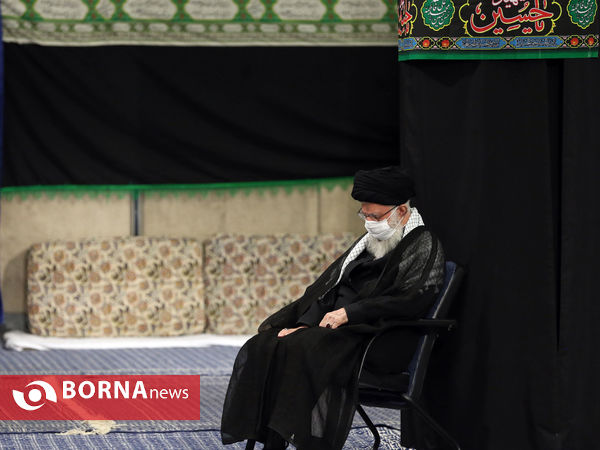 مراسم عزاداری شب هشتم محرم با حضور رهبر انقلاب