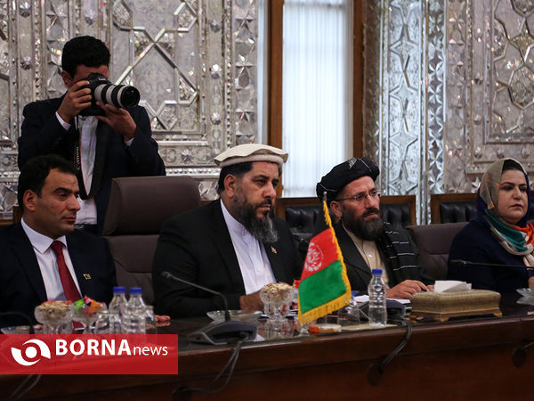 دیدار رییس مجلس سنای افغانستان با علی لاریجانی