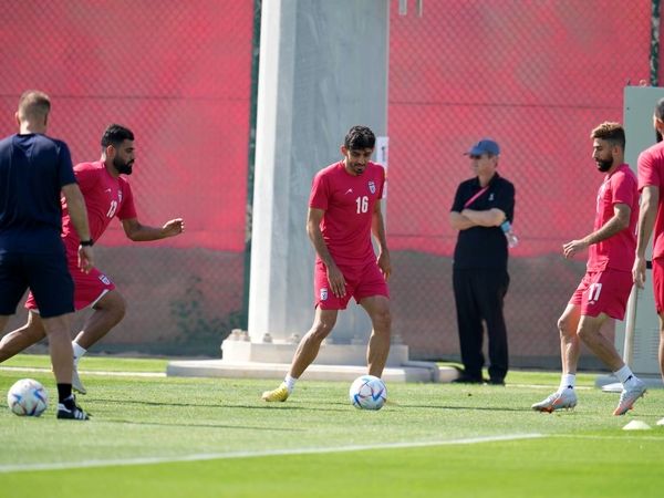 تمرین تیم ملی قبل از دیدار با ولز