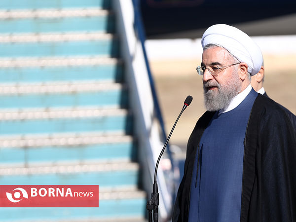 ورود رئیس جمهوری  به استان همدان