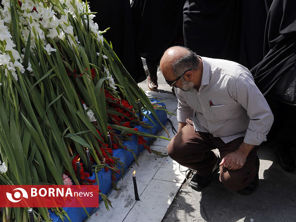 مراسم گلباران محل شهادت استاد مطهری