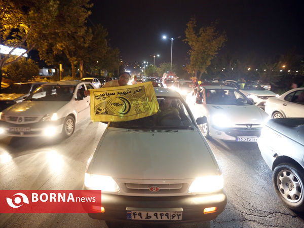 شادی خیابانی مردم شیراز در پی صعود تیم فجر شهید سپاسی به لیگ برتر
