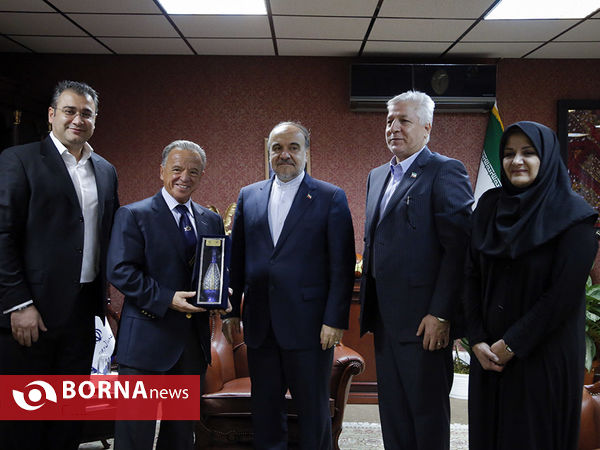 دیدار وزیر ورزش و جوانان با رییس فدراسیون بین المللی بدن سازی و پرورش اندام