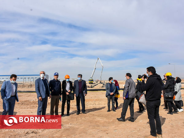 بازدید اصحاب رسانه و خبرگزاری ها از شرکت کربن صنعت امیر کبیر، محل احداث کارخانه ۱۰۰ هزار تن آندسازی شرکت آلومینیوم ایران