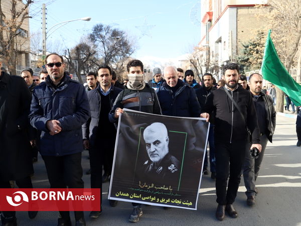تجمع عاشورایی همدانی ها در پاسداشت شهید سلیمانی