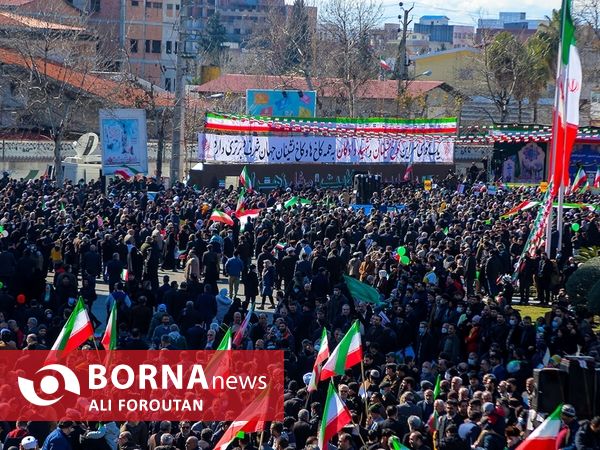 راهپیمایی 22 بهمن در ساری