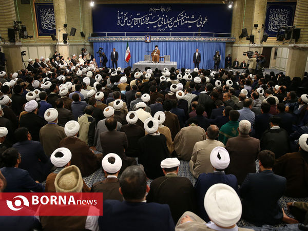 دیدار اعضای کنگره نقش شیعه درگسترش‌علوم‌اسلامی با رهبرانقلاب
