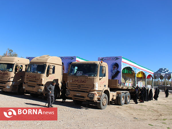 تشییع 94 شهید گمنام کاروان شاهدان بصیر در فسا،سروستان،خرامه