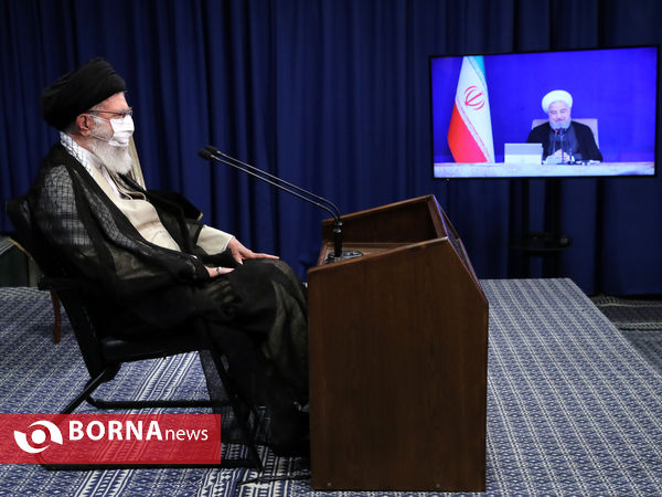 ارتباط تصویری رهبر انقلاب با جلسه هیئت دولت