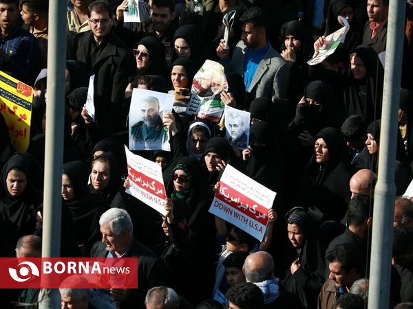 تشییع پیکر مطهر سردار سلیمانی و ابومهدی المهندس در اهواز(2)