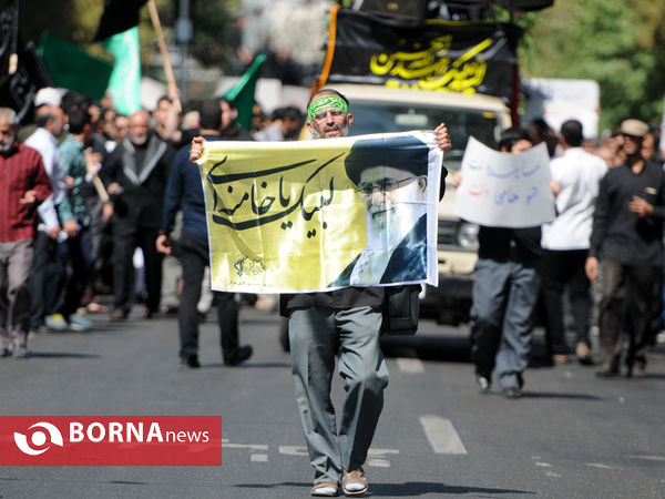 مراسم تشییع دو شهید غواص از میدان فلسطین تا حوزه هنری
