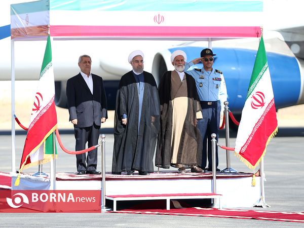 ورود رئیس جمهوری  به استان همدان