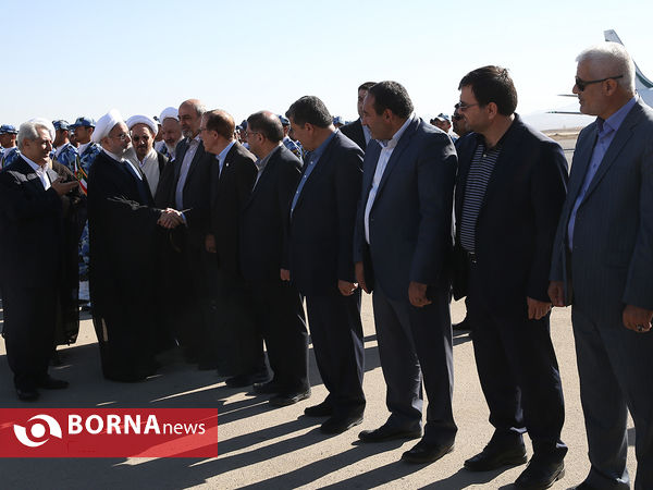 ورود رئیس جمهوری  به استان همدان