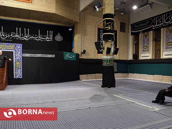 مراسم عزاداری شب هشتم محرم با حضور رهبر انقلاب