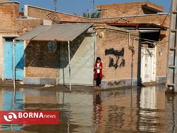 آبادان و خرمشهر پنج روز پس از بارندگی